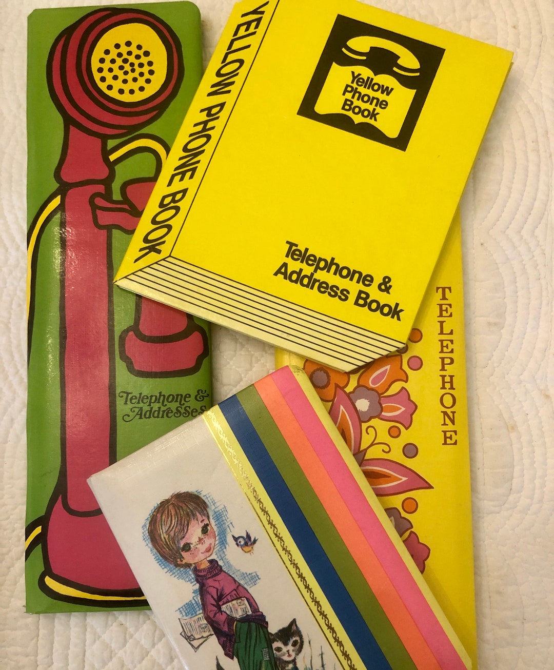 Vintage Telephone Address Book/groovy 1970s Phone Book Address Book
