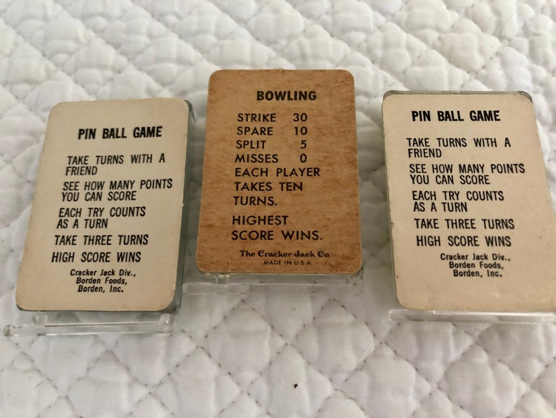 Vintage Cracker Jack Toy Prize Pinball Game/cracker Jack Etsy