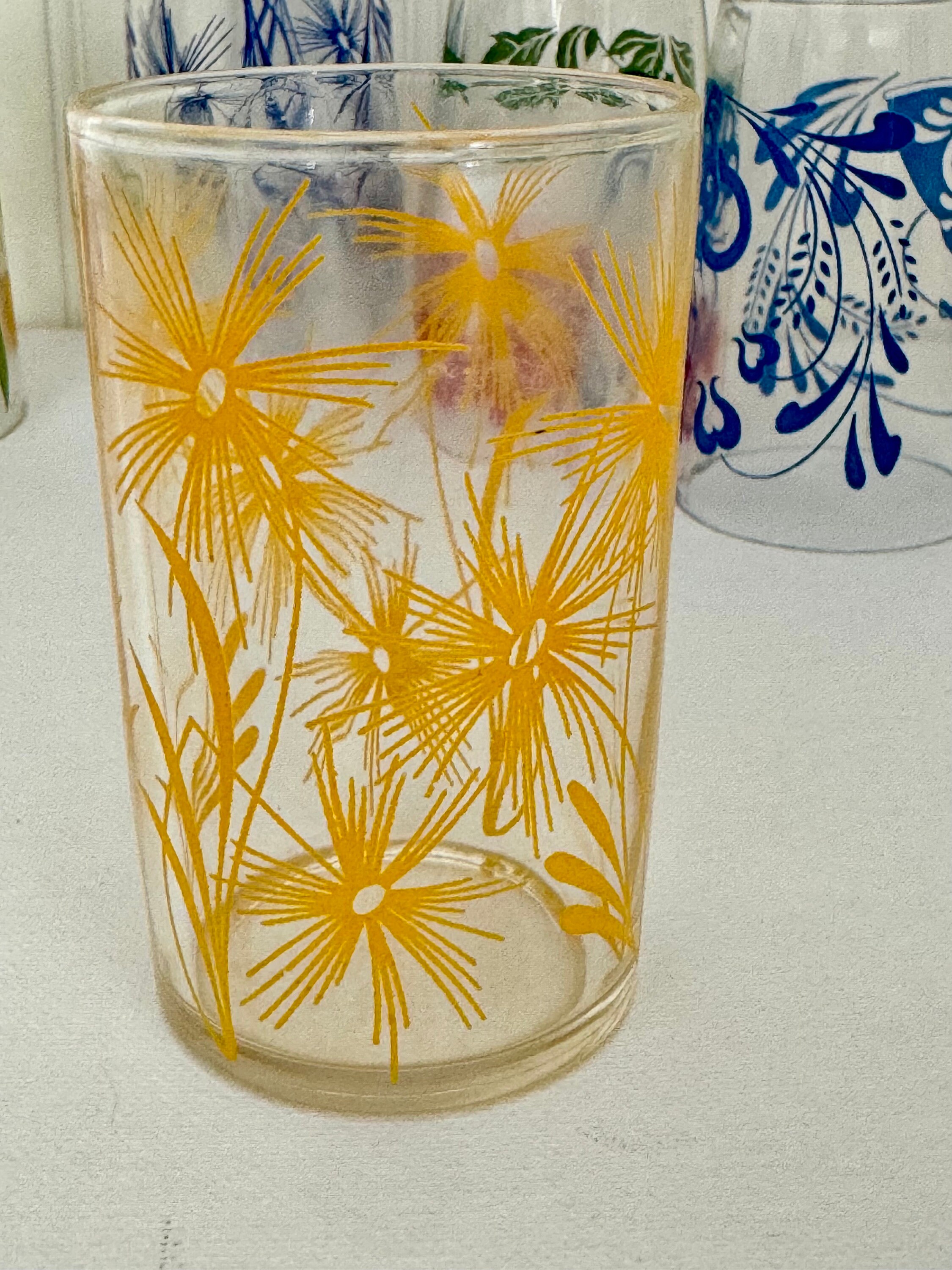 Vintage 6pc Juice Glass Set /mid Century Swanky Swig Juice Glass Set ...