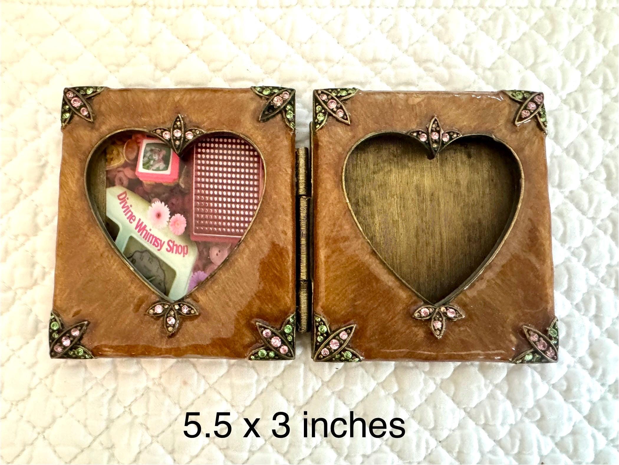Vintage Jay Strongwater Heart Frame/vintage Enamel & Crystsl Heart