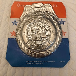 Vintage Spielzeug Polizei Abzeichen/Zinn Polizei Abzeichen/Made in Japan Zinn Polizei Abzeichen