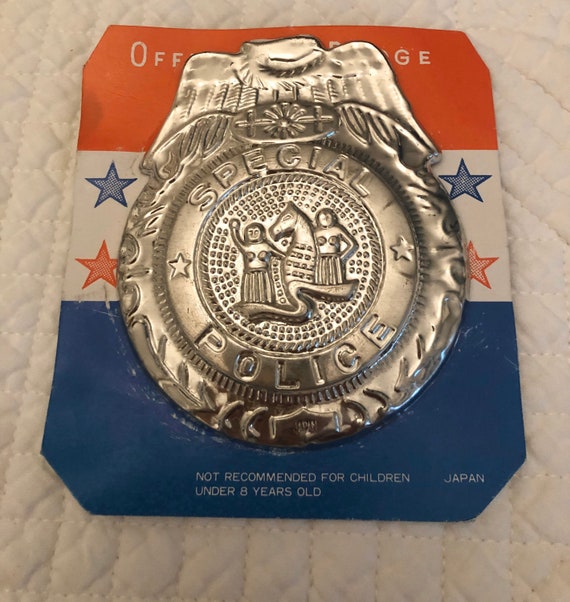 Distintivo della polizia giocattolo vintage / distintivo della