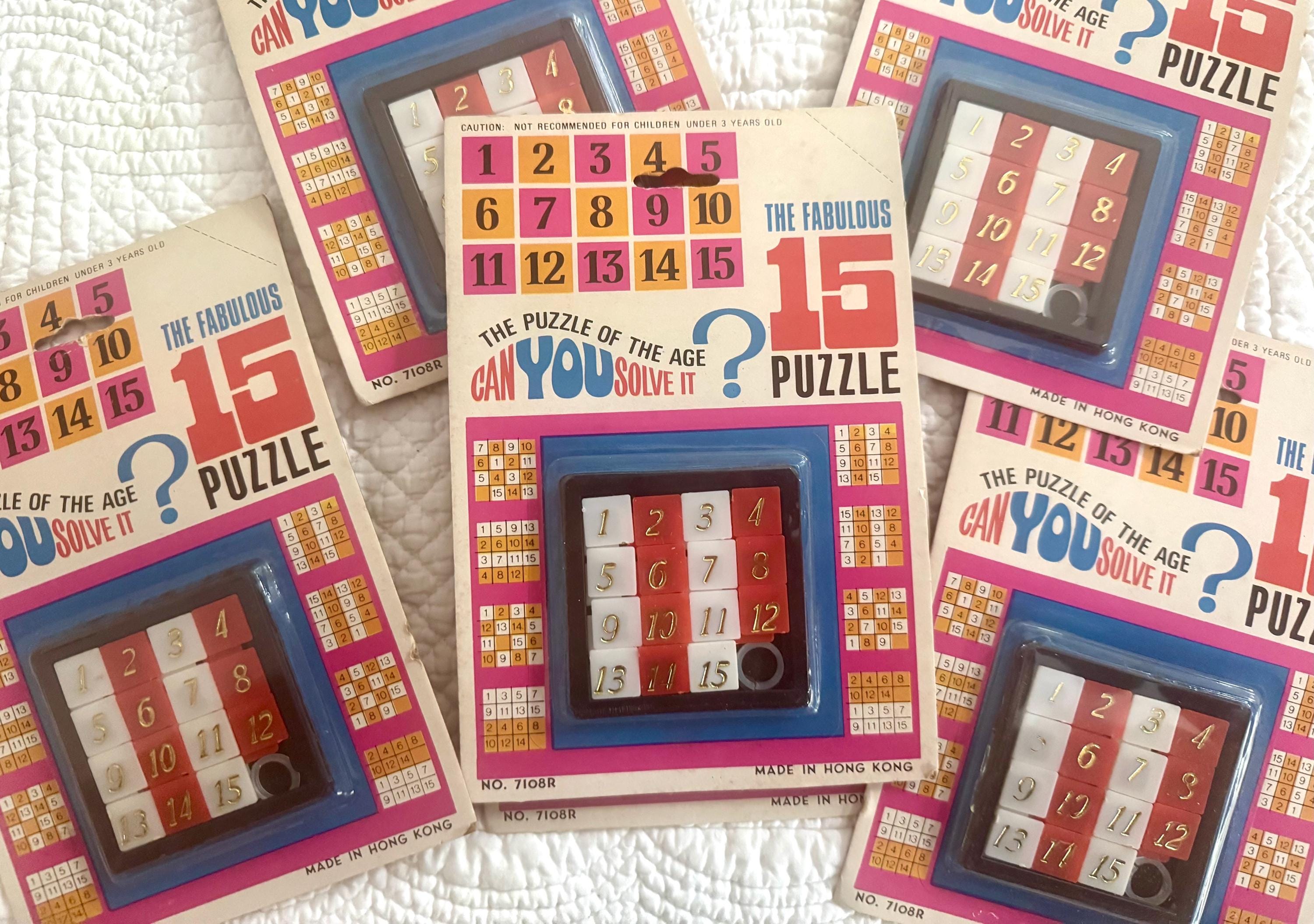 Vintage Numbers Sliding Tile Puzzle/number Tile Puzzle/roalex