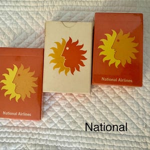 Vintage airline playing cards/Pam Am playing cards/TWA playing card/Eastern airlines/American Airlines playing cards/National air/Delta card National