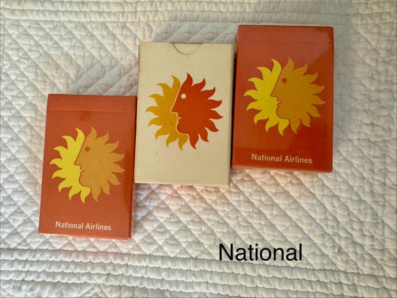 Vintage airline playing cards/Pam Am playing cards/TWA playing card/Eastern airlines/American Airlines playing cards/National air/Delta card National