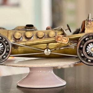 Stream punk race car/artisan made steam metal race car/handcrafted welded metal car/one of a kind metal car