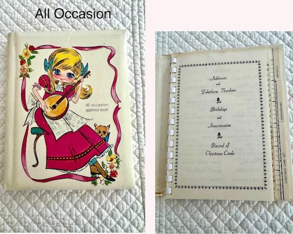 ビンテージ電話帳アドレス帳／1970年代風電話帳アドレス帳／電話帳
