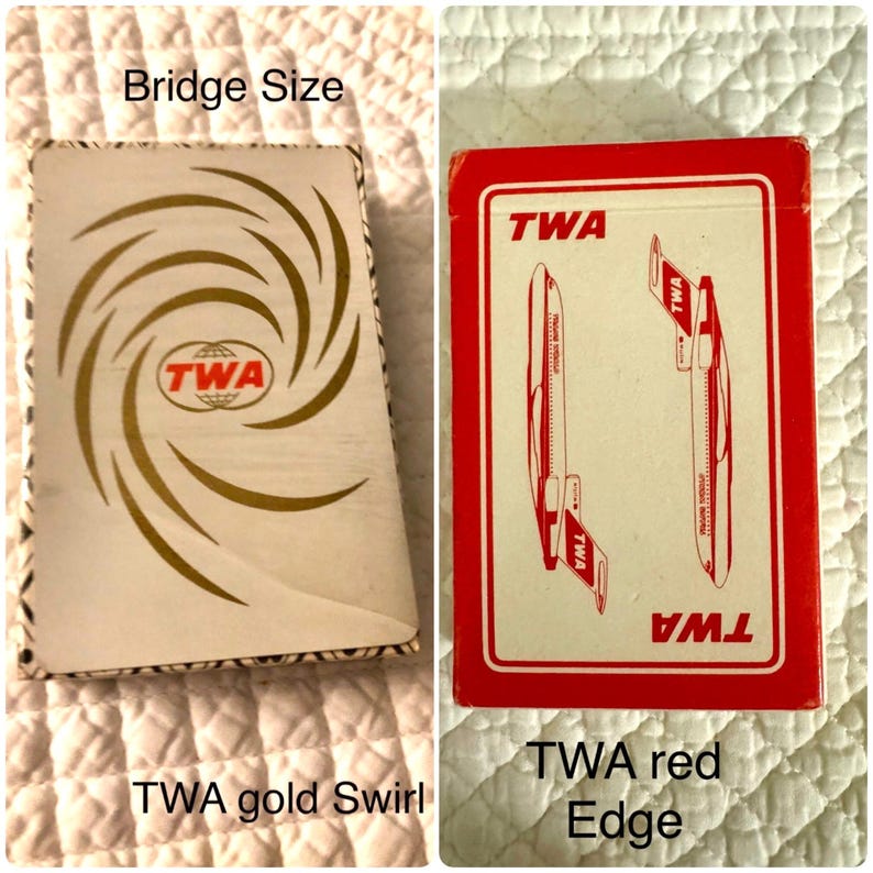 Vintage airline playing cards/Pam Am playing cards/TWA playing card/Eastern airlines/American Airlines playing cards/National air/Delta card image 11