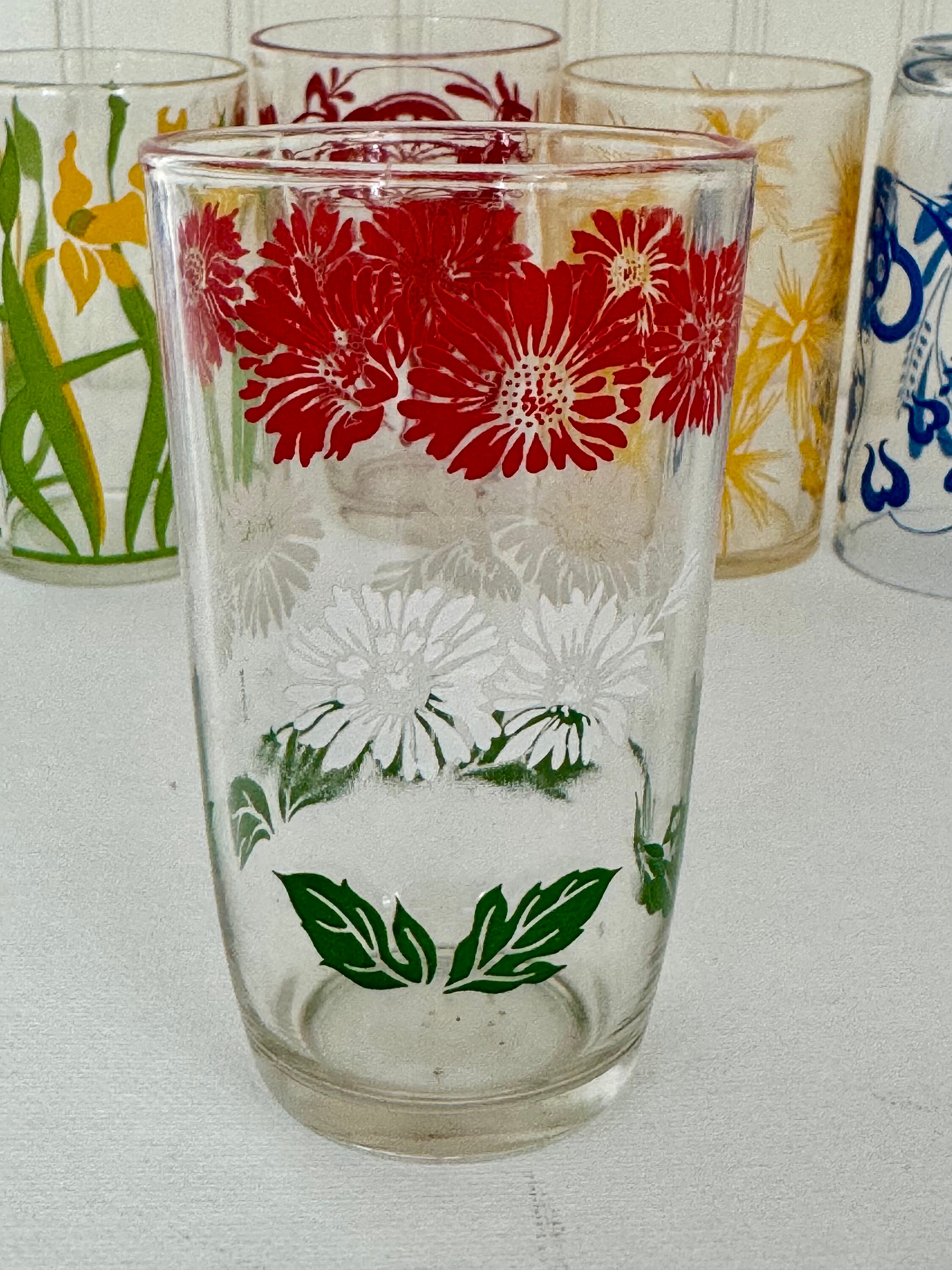 Vintage 6pc Juice Glass Set /mid Century Swanky Swig Juice Glass
