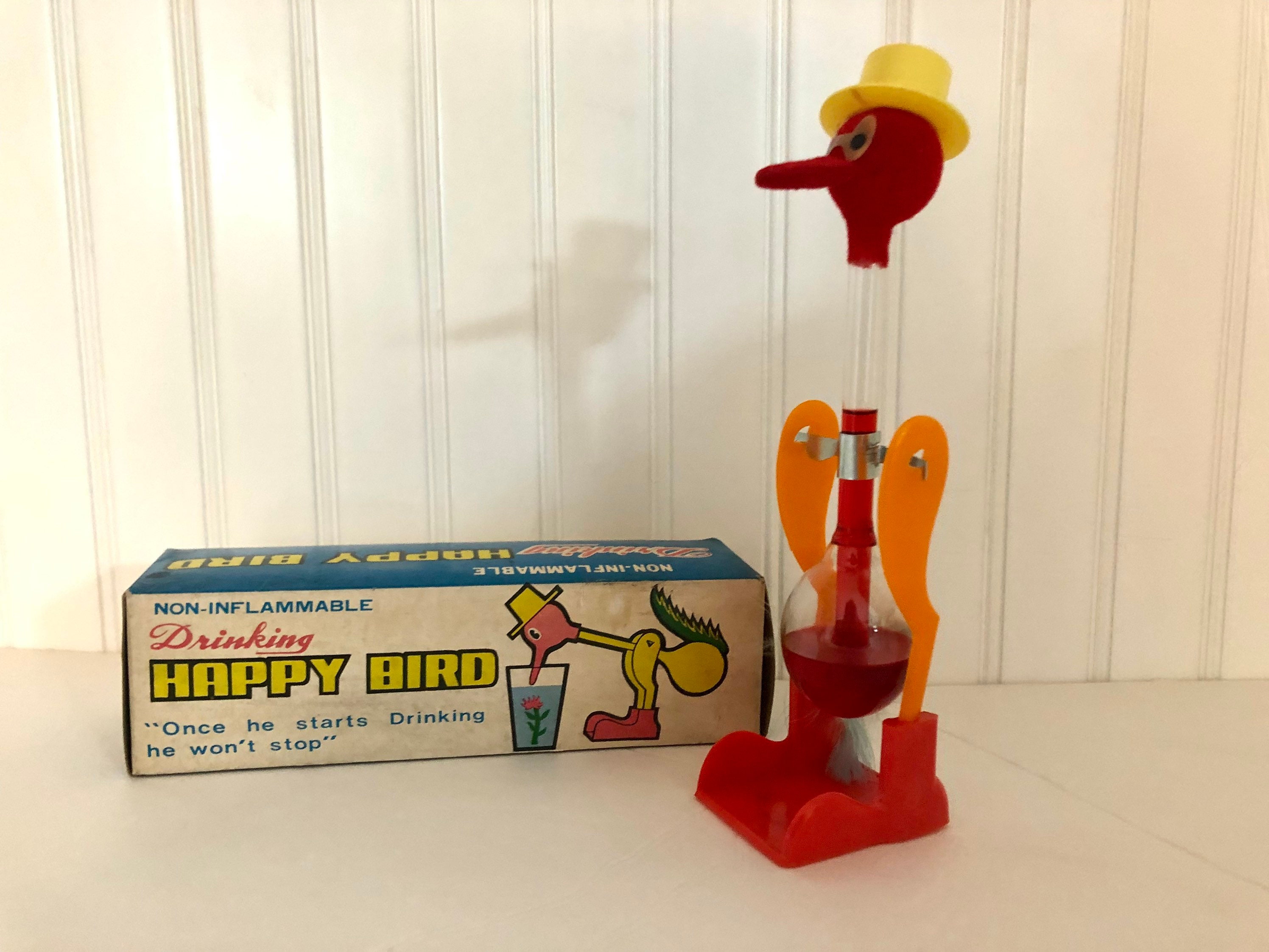 Vintage Drinking Happy Bird/famous Drinking Bird/novelty Drinking Bird/magic  Drinking Bird/glass Drinking Bird 