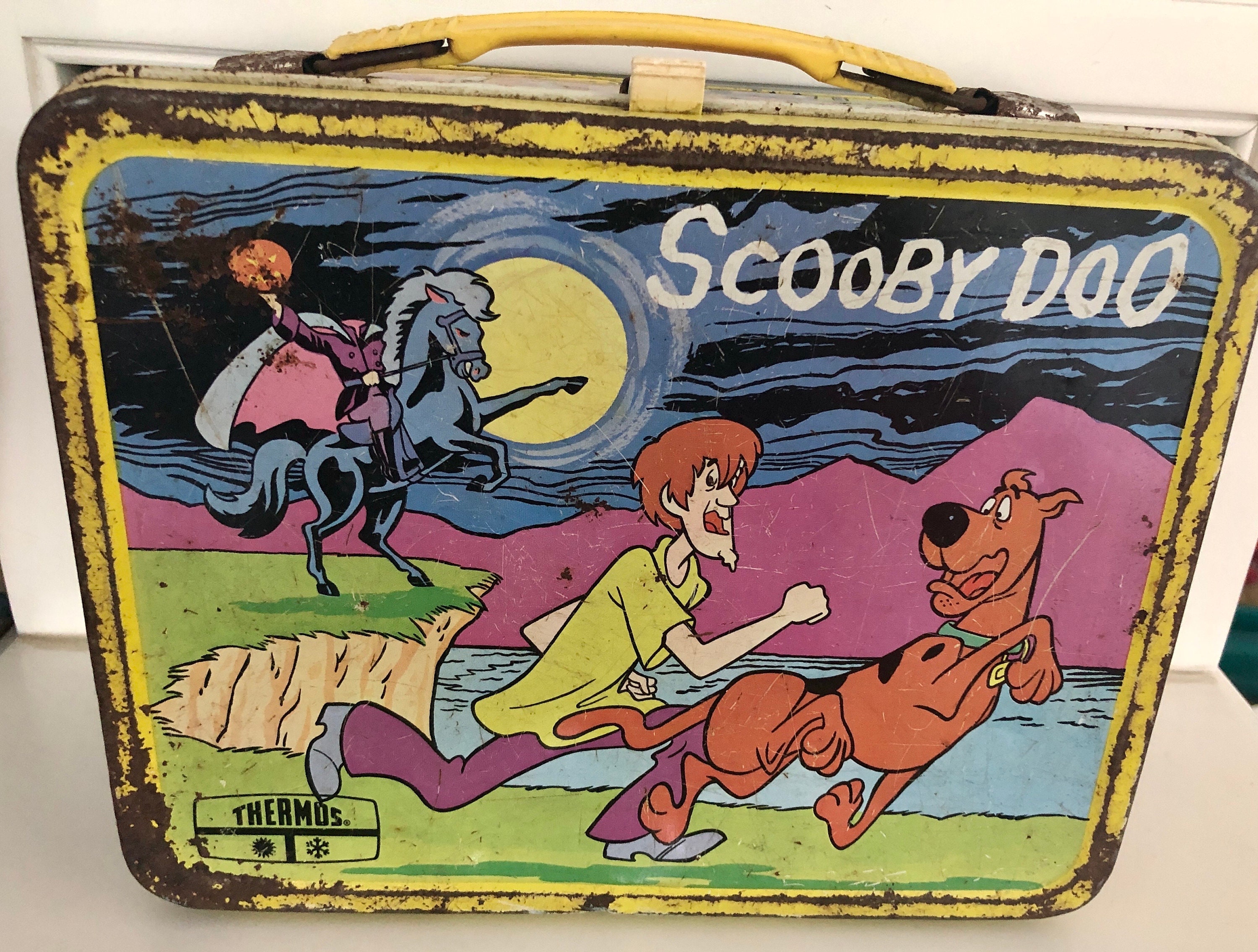 Vintage 1973 Hanna Barbera Scooby Doo Lunch Box With Thermos, Plus '98  Velma Jeep Wrangler, Retro Cartoon TV Show Collectibles, Decor 