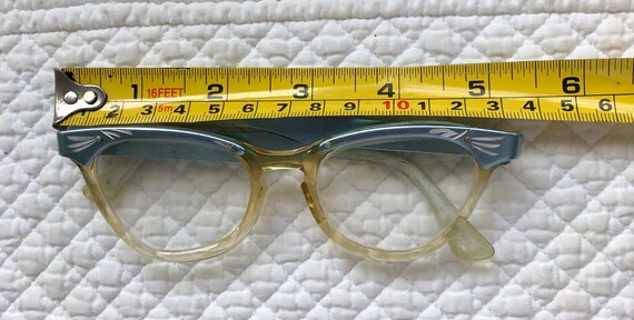 vintage blue mad men glasses/1950s cats eyeglasse… - image 9