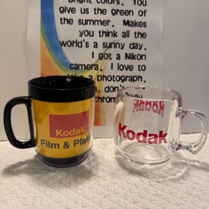 Vintage Kodak Trinkglas/Kodak Trinkglas/Vintage Kodak Werbeglas