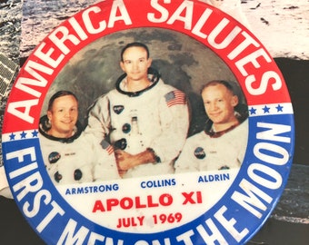 Apollo 11 homme sur la broche lune/apollo 11 neil Armstrong/moon landing broche souvenir 69/moon landing astronautes/premiers hommes sur la lune