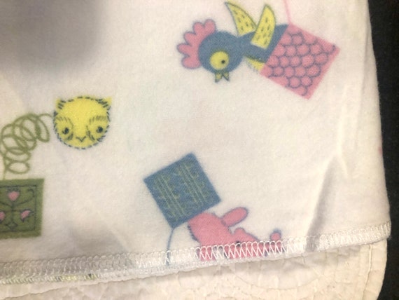Vintage JC Penny baby blanket/mid century baby an… - image 7