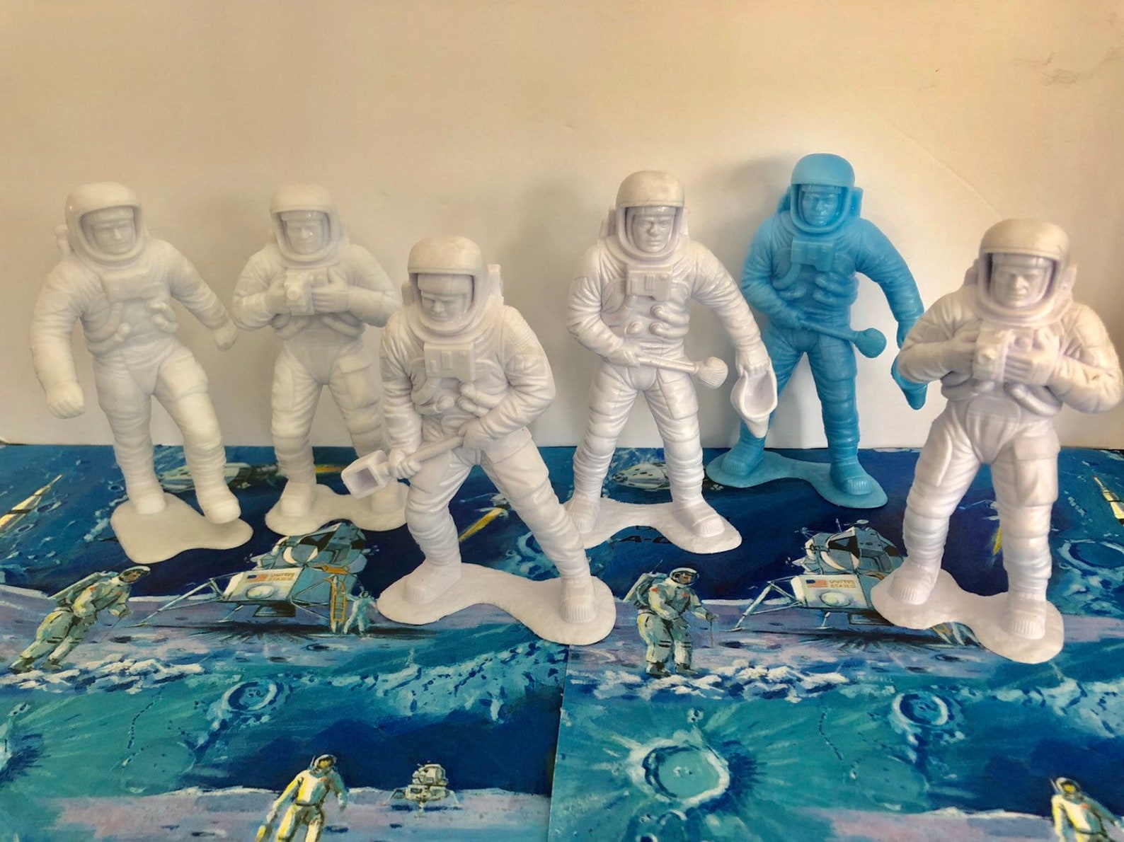 Vintage Marx Toy Astronauts/vintage Space Men/vintage Apollo Toys/marx