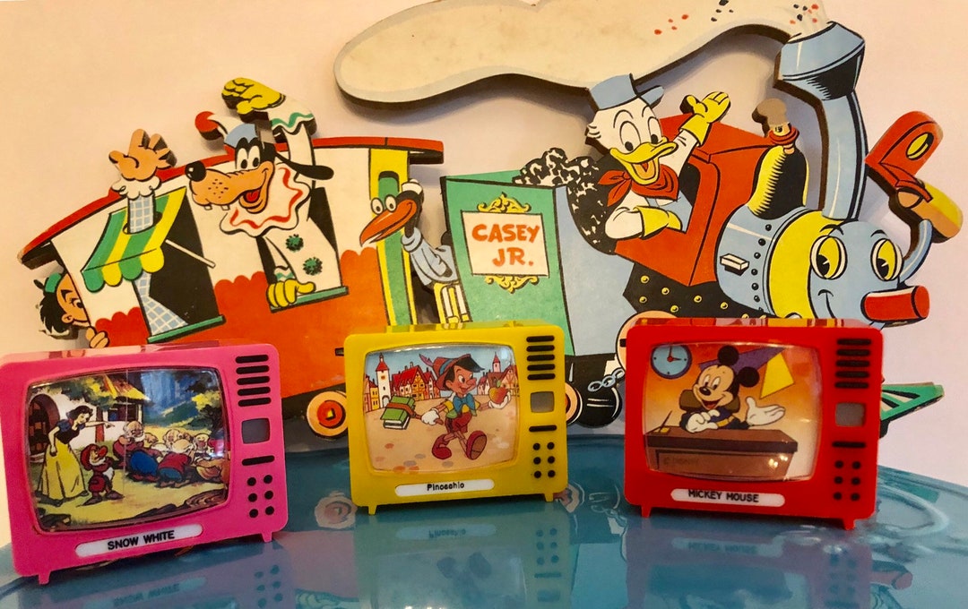 Vintage Disney Souvenir Viewers/snow White Tv Viewer/mickey Mouse