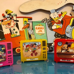 Vintage Disney Souvenir Zuschauer/Schneewittchen Tv Fernsehzuschauer/Micky Maus Souvenir Winnie Pooh Tv Fernsehzuschauer Pinocchio Tv Fernsehzuschauer/Schlümpfe TV