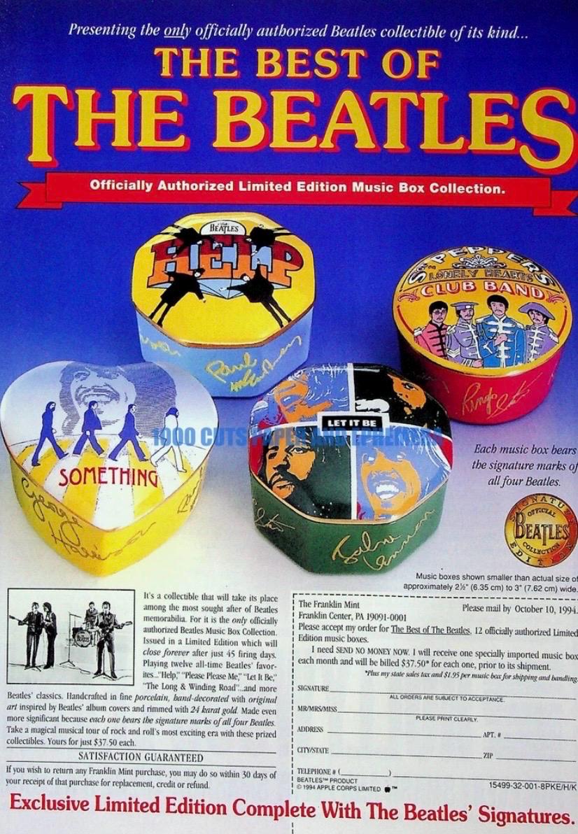 ヴィンテージ ビートルズ オルゴール/ビートルズ 小物入れ