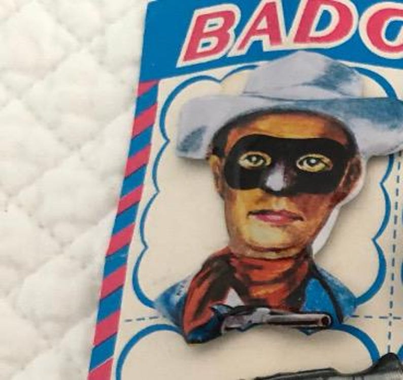 Lone Ranger Pinback Vintage Tin Litho Sheriff Star Badge/wild West Tin Toy /vintage Tin ...