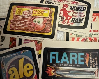 rare wacky pack cards Vintage 1973 packages Plastered Wacky Packages Postcard Series 7