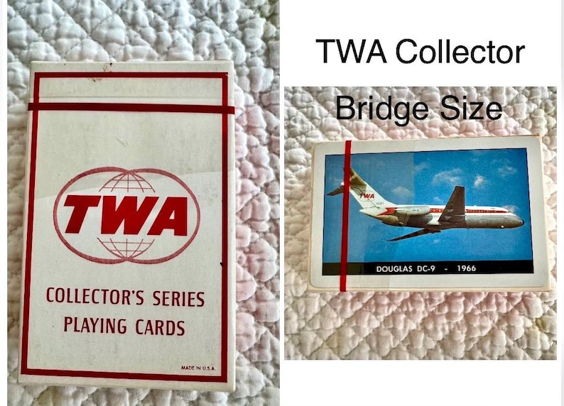 Vintage airline playing cards/Pam Am playing cards/TWA playing card/Eastern airlines/American Airlines playing cards/National air/Delta card image 13