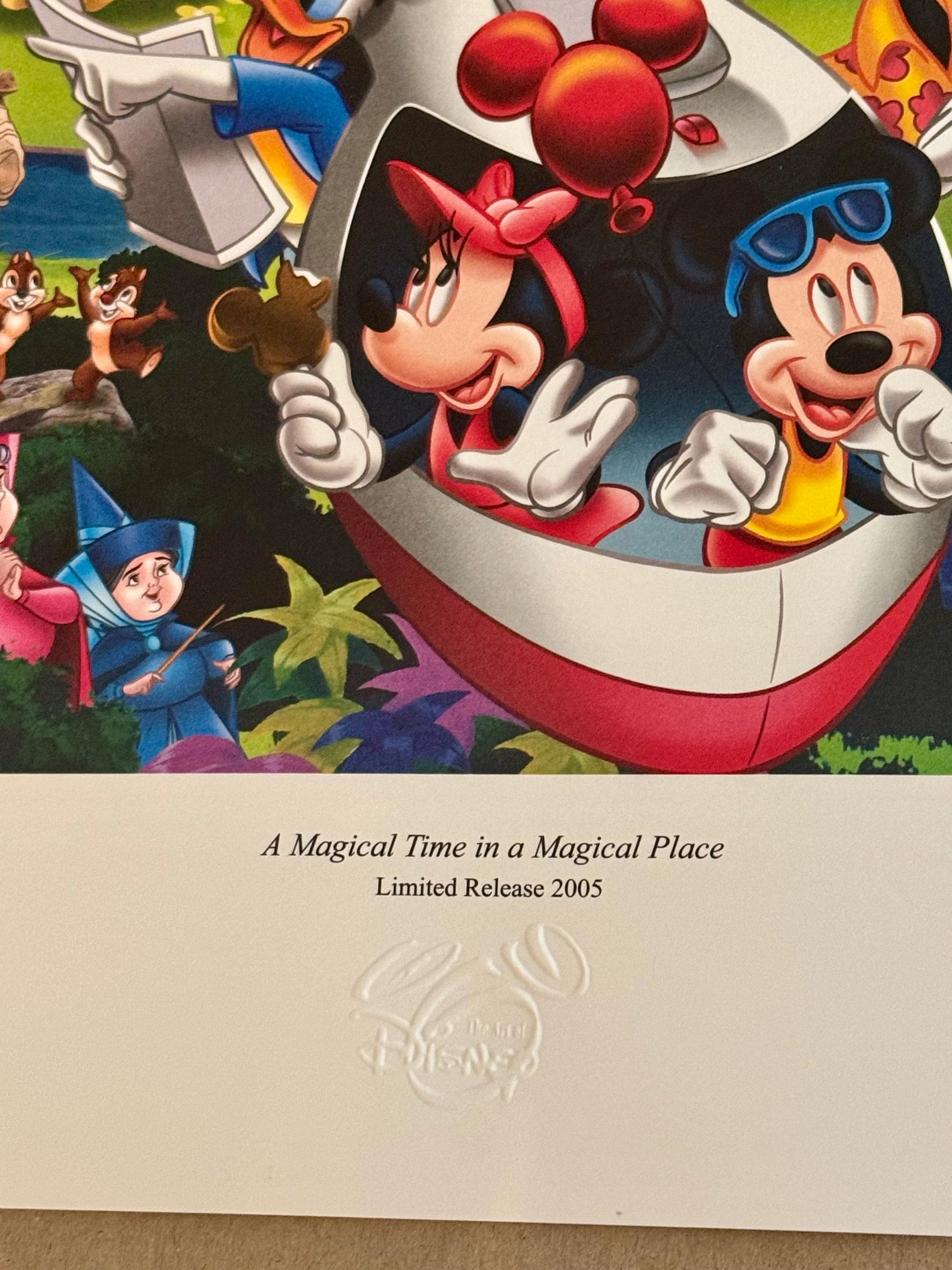 ヴィンテージ ディズニー リトグラフ/ディズニー「魔法の場所で魔法の