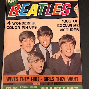 Beatles Souvenir magazine/vintage The Beatles souvenir tour magazine/The Beatles 1964 world tour souvenir magazine/vintage Beatles