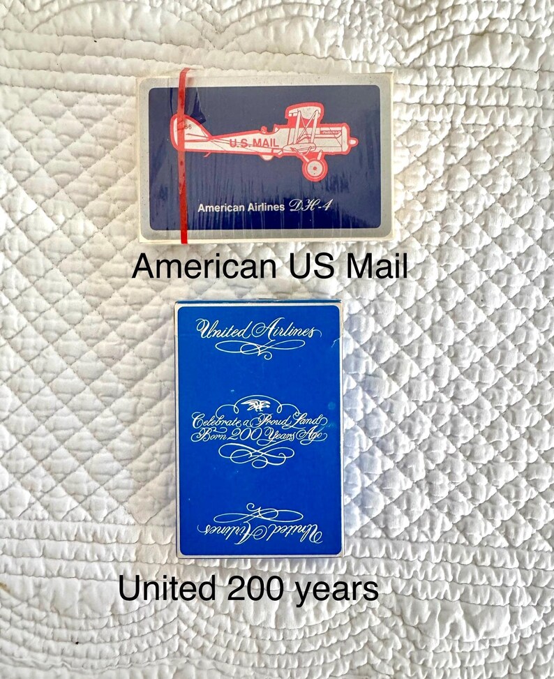 Vintage airline playing cards/Pam Am playing cards/TWA playing card/Eastern airlines/American Airlines playing cards/National air/Delta card image 14