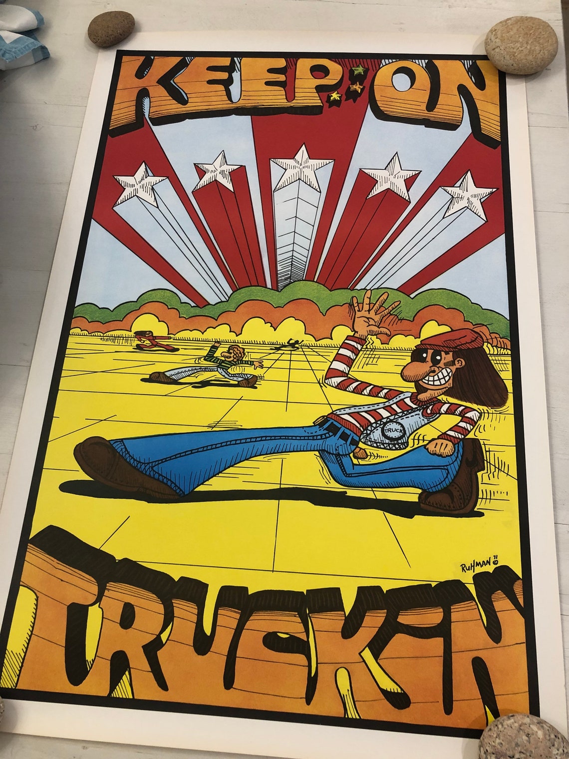 Vintage Keep on Truckin Hippie Poster/1970s Keep on Truckin - Etsy