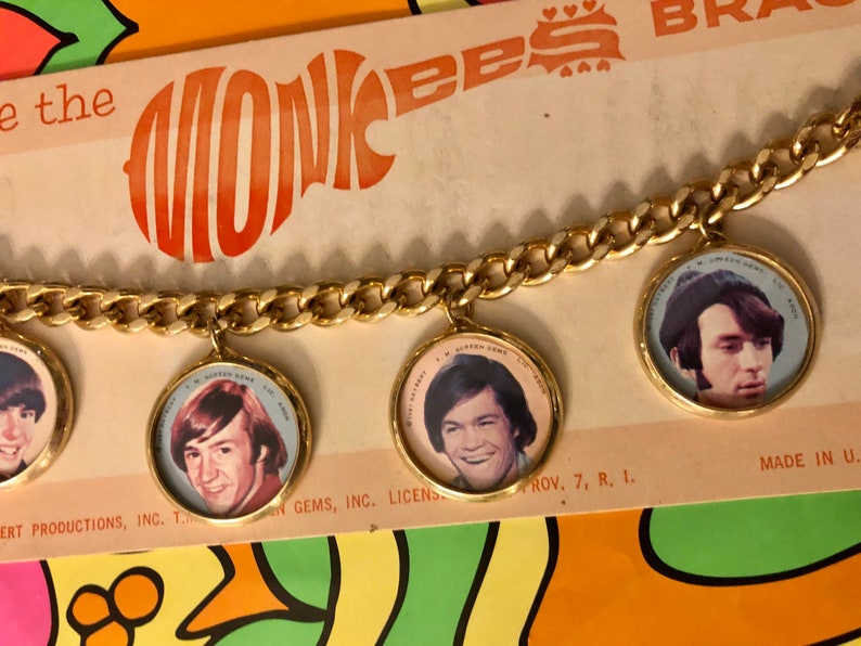 Monkees Keychains Vintage the Monkees 1967 Charm Bracelet/vintage Monkees Charm - Etsy