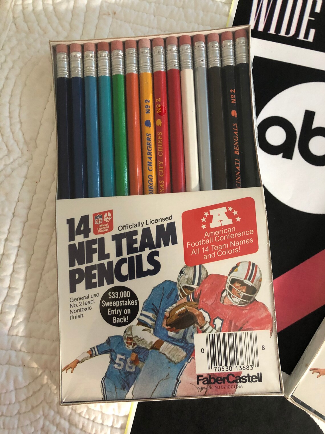 Vintage NFL football team pencils 14 nfl team Etsy