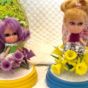 Liddle Kiddles klone perfume doll /Junior Miss doll in flowers/clone kiddle fragrance doll/Kiddle style perfume doll/Kiddle style cologne