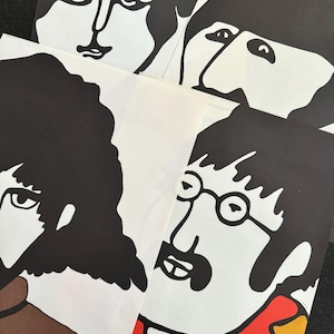 Vintage Beatles stationary/Heinz Beatles stationary /1970s Yellow Submarine Beatles/