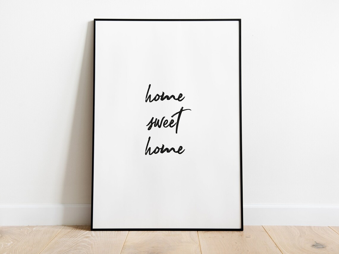 Home Sweet Home Sprüche Poster Dekoration Poster Digital Etsy