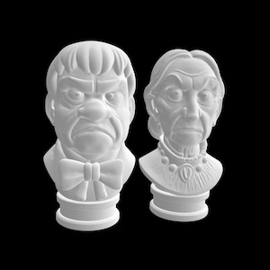 Bustos dos Sentinelas da Mansão Assombrada da Sessão Espírita