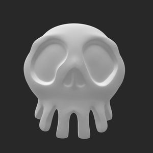 Haunted Mansion Holiday Half Skull - 3D print model