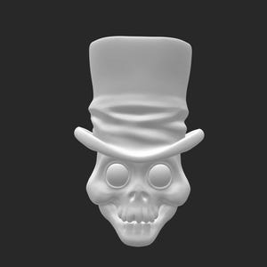 Haunted Mansion Hatbox Ghost Skull