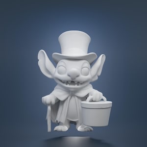 Haunted Mansion Hatbox Stitch Figurine image 1