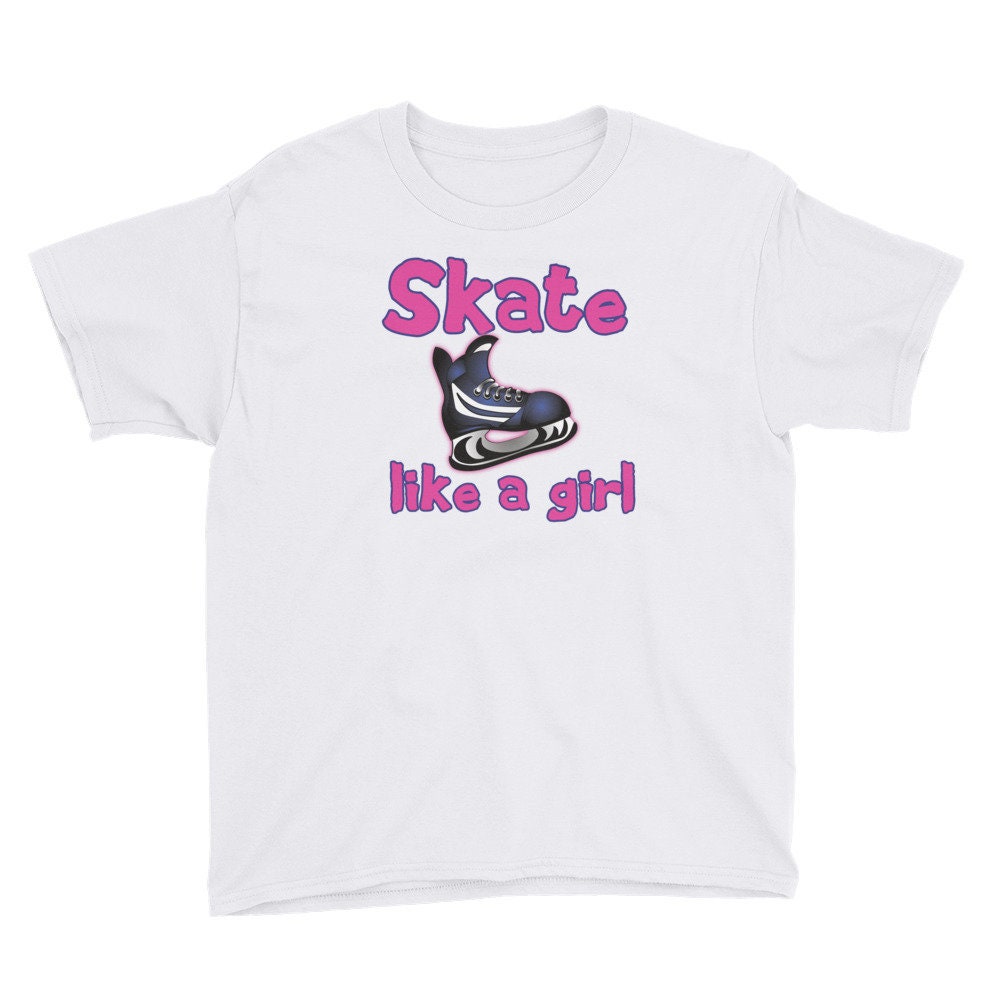 Skate Like a Girl Hockey Youth Short Sleeve TShirt Etsy