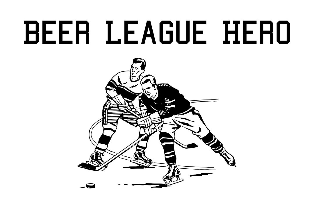 Beer League Hero Hockey Digital Wall Art Poster Download Printable Etsy