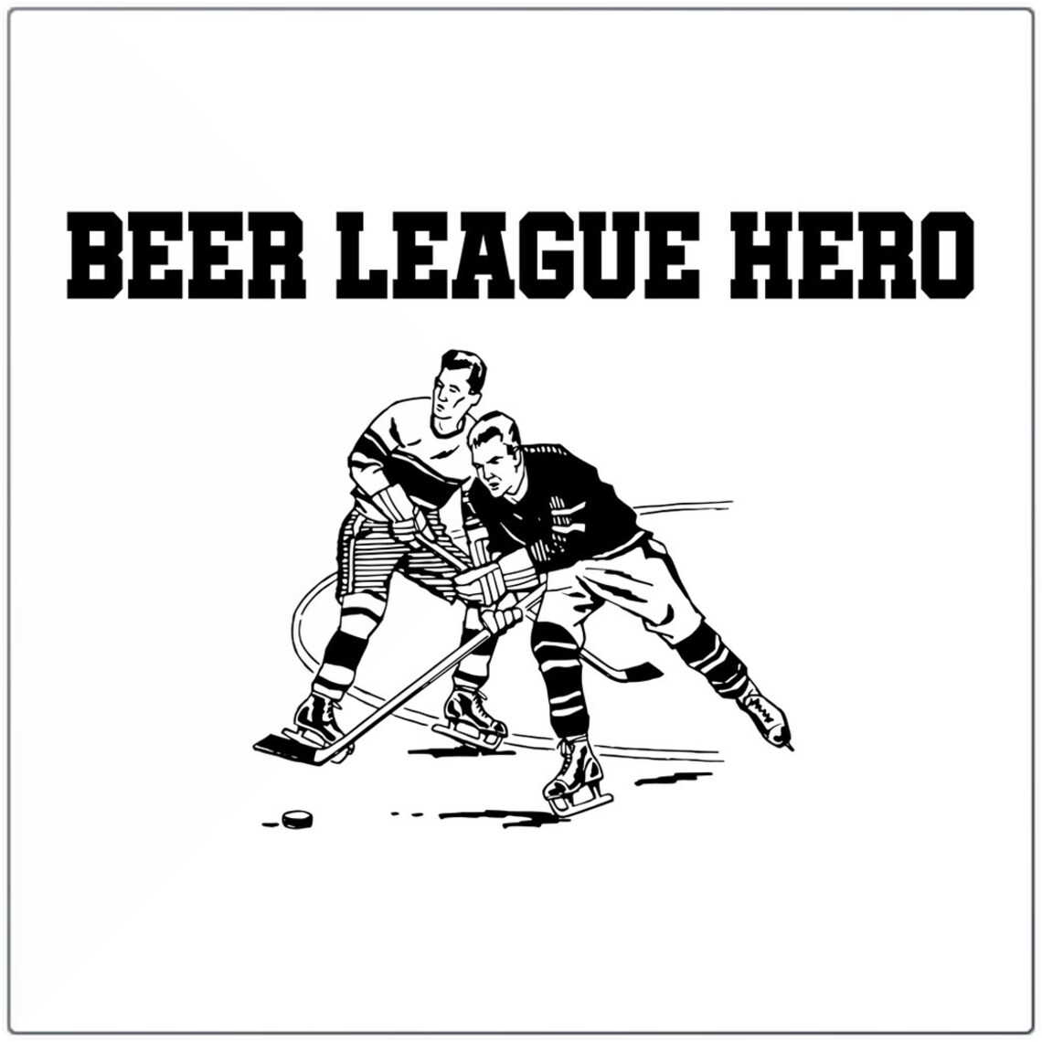 Beer League Hero Hockey Metal Print 8x8 or 10x10 inches Etsy
