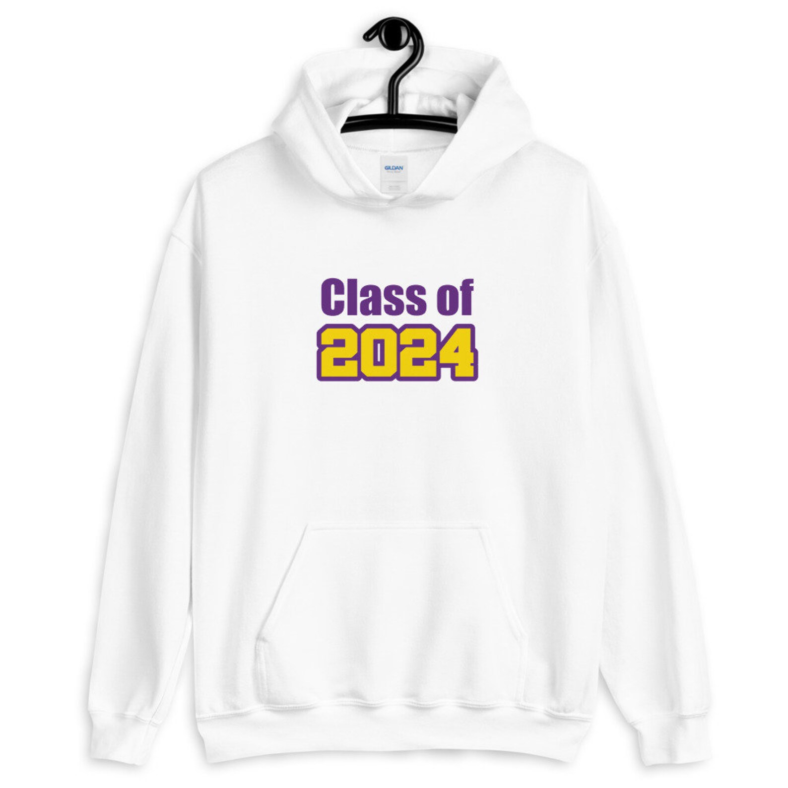Class of 2024 purple gold Unisex Hoodie Hooded Sweatshirt Etsy