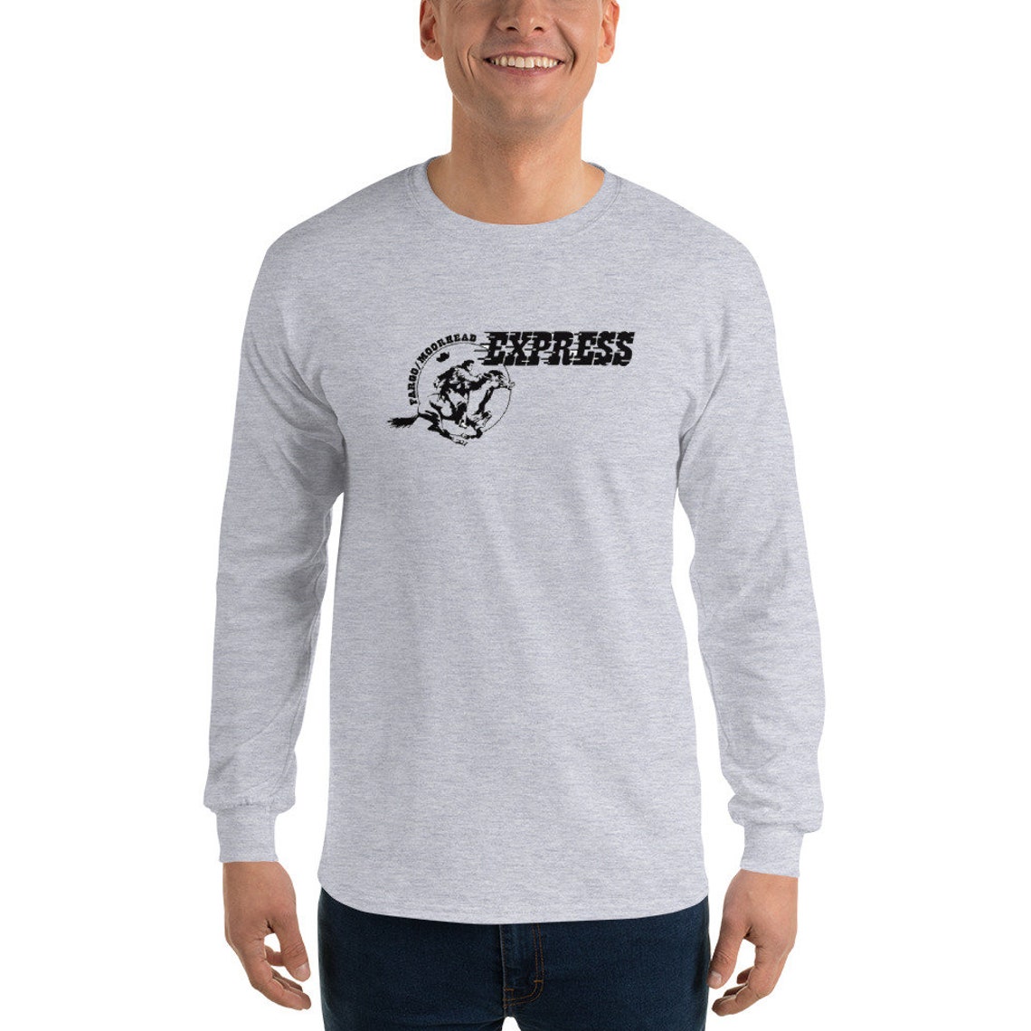 Fargo Moorhead Express Vintage Hockey Logo Long Sleeve Shirt | Etsy