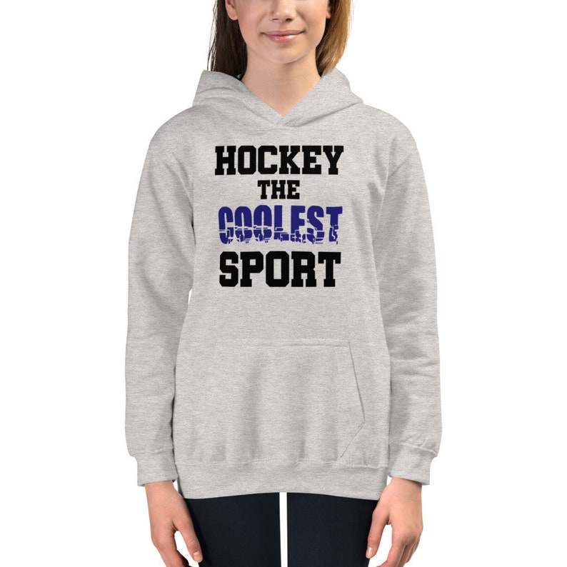 Hockey The Coolest Sport Kids Hoodie Hooded Sweatshirt Etsy