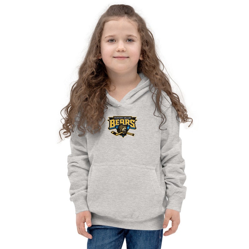Hudson Valley Bears Vintage Hockey Logo Kids Hoodie Hooded Sweatshirt
