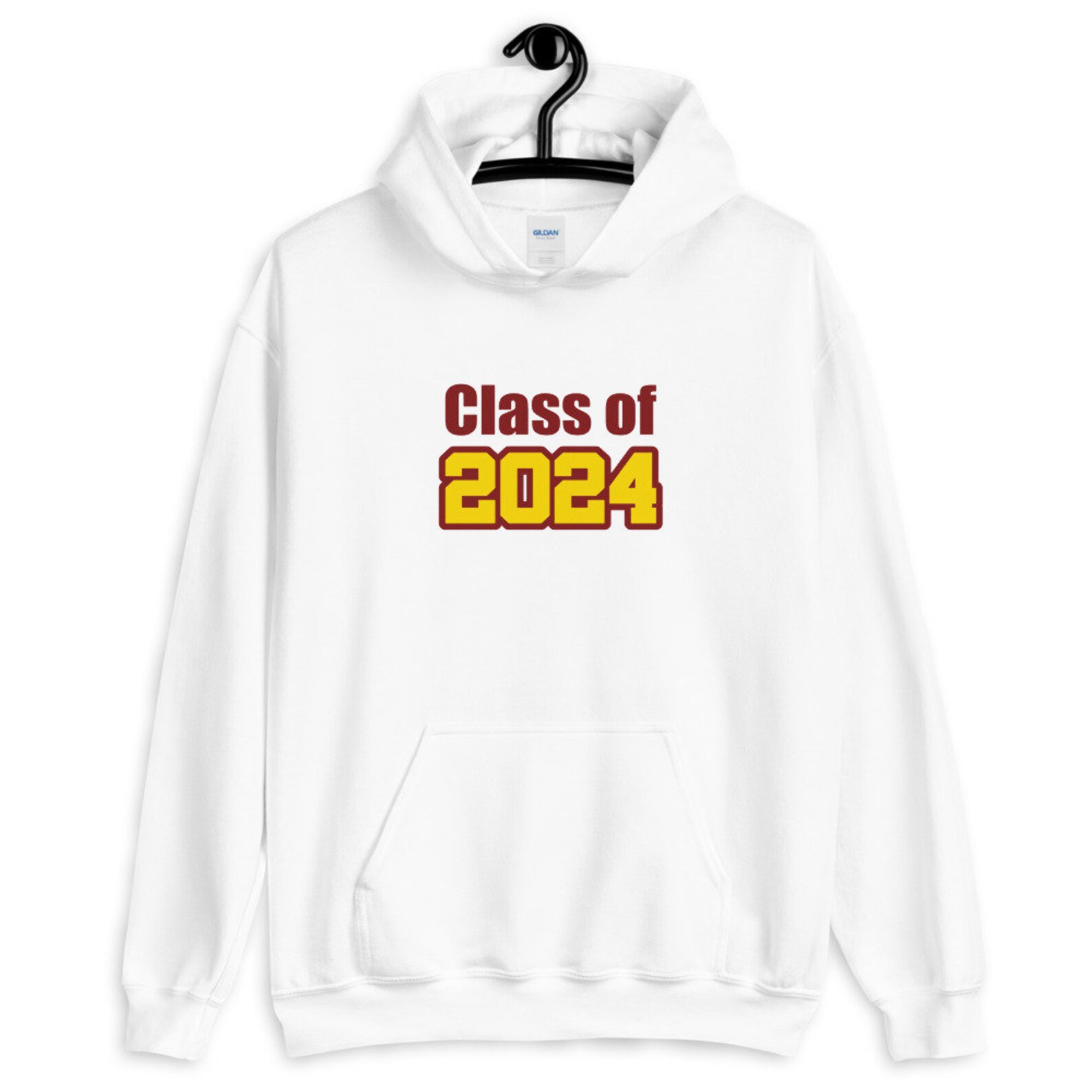 Class of 2024 maroon gold Unisex Hoodie Hooded Sweatshirt Etsy