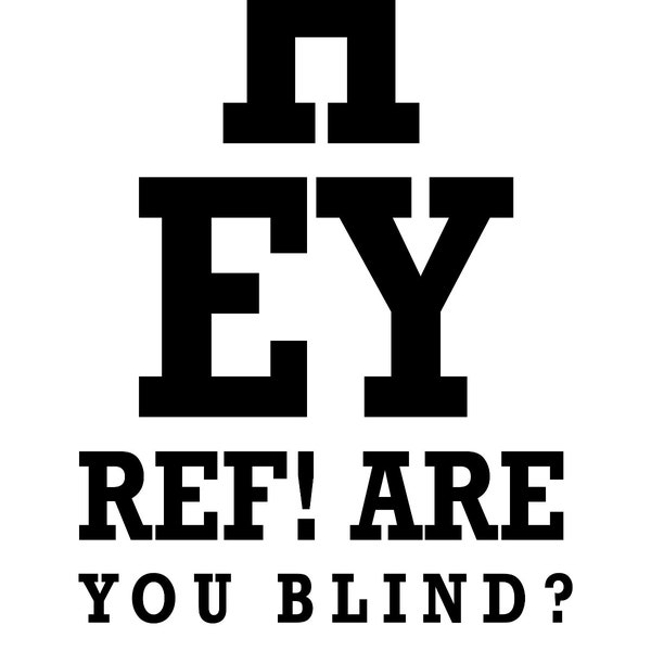 Hey Ref Are You Blind Sport Digitales Poster Wandkunst Download Fußball Basketball Hockey Lustiger Schiri