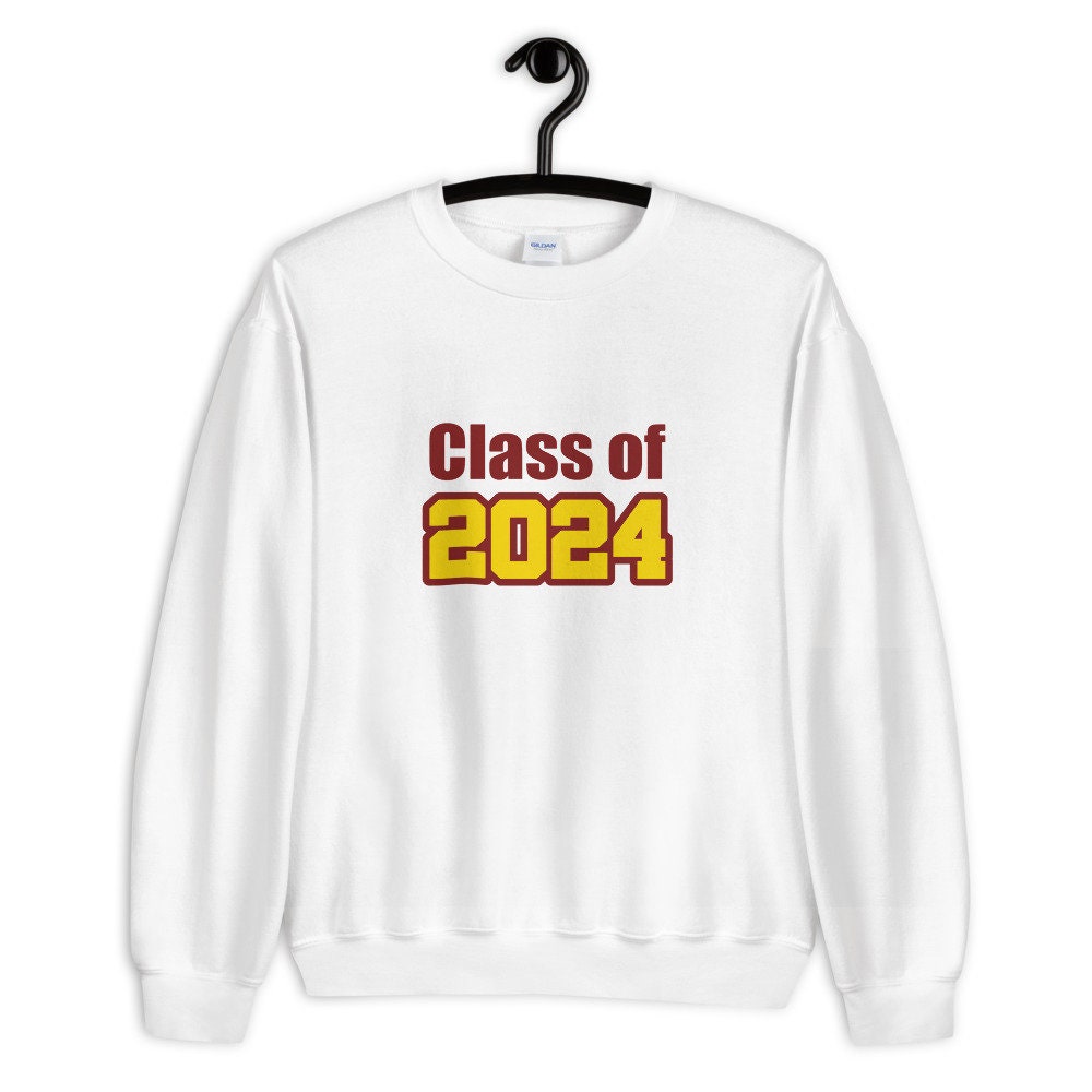 Class of 2024 maroon gold Unisex Crew Neck Sweatshirt Etsy