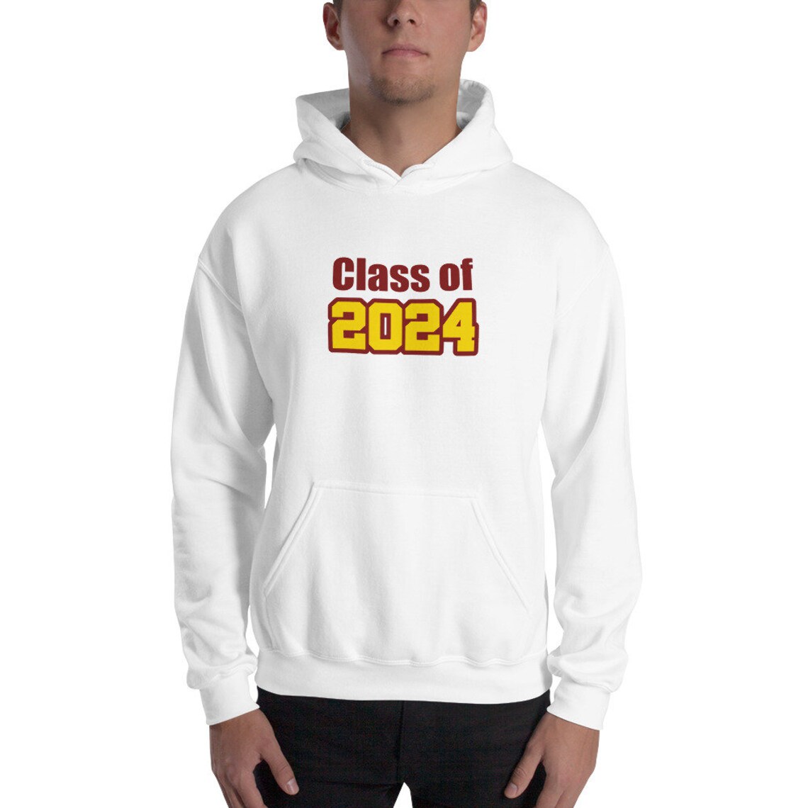 Class of 2024 maroon gold Unisex Hoodie Hooded Sweatshirt Etsy